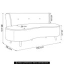 Ver imagem 4 de Sofá 2 Lugares para Sala Living 135cm Pés Palito Korah K04 Bouclê Bege - Mpozenato