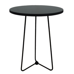 Mesinha de centro Sala Redonda Prime de Madeira preta BF Decor Mesinha Centro/Canto Prime