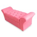 Ver imagem 3 de Kit Cabeceira Geovana + Calçadeira Baú Veneza King Size 195cm Suede - Renascer Decor:Rosa