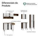 Ver mais imagens de Armário de Cozinha Completa 293cm Rustic/branco Emilly Madesa 09