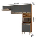 Ver imagem 4 de Armario de Cozinha Lemon com 8 Portas 222 Cm Freijo/chumbo