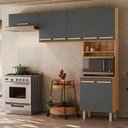 Ver imagem 2 de Armario de Cozinha Lemon com 8 Portas 222 Cm Freijo/chumbo