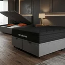 Ver imagem 1 de Cama Box Baú com Colchão Ortobom de Espuma Pillow Top Confort Black King 193cm