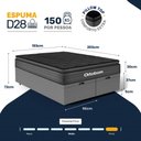 Ver imagem 4 de Cama Box Baú com Colchão Ortobom de Espuma Pillow Top Confort Black King 193cm