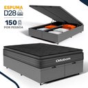 Ver imagem 3 de Cama Box Baú com Colchão Ortobom de Espuma Pillow Top Confort Black King 193cm