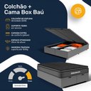 Ver imagem 5 de Cama Box Baú com Colchão Ortobom de Espuma Pillow Top Confort Black King 193cm