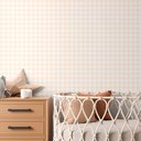 Ver imagem 1 de Papel de Parede Infantil Xadrez Vichy Bege