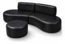 Ver imagem 5 de Sofá e Puff Orgânico Virginia 300cm Corino Modena: Preto