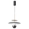 Pendente Preto Fosco e Dourado 20cm Led 10w 3000k Bivolt Paris Luz - 1