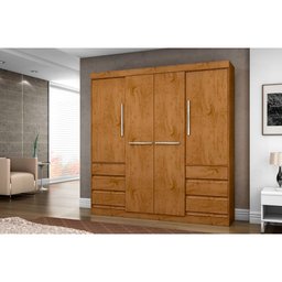 Guarda Roupa Casal 4 Portas 6 Gavetas 1477-96 Araplac - 1