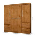 Ver mais imagens de Guarda Roupa Casal 4 Portas 6 Gavetas 1477-96 Araplac