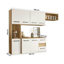 Ver imagem 4 de Armario Cozinha 7 Portas e 2 Gavetas Juliete Freijo-off White Freijo-off White