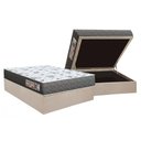 Ver imagem 1 de Conjunto Box Baú Casal: Colchão Molas Orthoflex D33 Comfortpedic Line Black + Base Crc Suede Clean