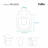 Tampa de Vaso em MDF Versato Branco para bacia Celite - 3
