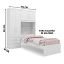 Ver imagem 4 de Roupeiro Solteiro com Cama Solteiro 4 Portas 3 Gavetas Advantage Batrol Móveis Branco