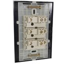 Ver imagem 3 de Conjunto 4x2 linha Ebony Clean Acetinado MarGirius 4x2" 1 Interruptor Simples + 2 Interruptores Para