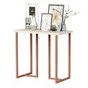 Ver imagem 4 de Aparador Estilo Industrial Mali 76cm Off/cobre Decorativo Multiuso para Hall de Entrada