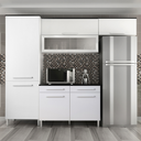 Ver imagem 3 de Armário Cozinha Girassol 7 Portas 2gav Pés Reguláveis Branco