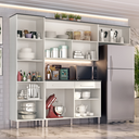 Ver imagem 2 de Armário Cozinha Girassol 7 Portas 2gav Pés Reguláveis Branco