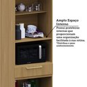 Ver imagem 7 de Paneleiro 70cm 4 Pts Nicho Micro-ondas Elegance Luciane Móve Freijó/freijó Brasil