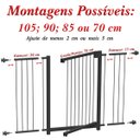 Ver imagem 2 de GRADE PORTÃO PET BEBÊ DIVISOR AMBIENTE 103 a 108 CM PRETO