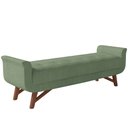 Ver imagem 1 de Puff Recamier Decorativo com Pés em Madeira 195 Cm Itália P05 Bouclê Oliva - Lyam Decor
