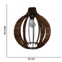 Ver imagem 5 de Lustre Pêndulo de Teto Luminária Pendente Tabaco Claro