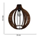 Ver imagem 4 de Lustre Pêndulo de Teto Luminária Pendente Tabaco Claro