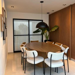 Mesa de Jantar Cone Oval 160x90 Cm Base Madeira Freijó Tampo Freijó - 5