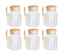 Ver imagem 1 de Jogo de 6 Porta-mantimentos em Vidro Borossilicato com Tampa e Colher em Bambu 150ml - Dynasty