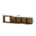 Ver imagem 4 de Rack Extensível para TV até 60 Polegadas 240cm Portas Ripadas Aruá CabeCasa MadeiraOriginals Marrom