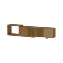 Ver imagem 3 de Rack Extensível para TV até 60 Polegadas 240cm Portas Ripadas Aruá CabeCasa MadeiraOriginals Marrom