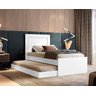 Bicama Solteiro Com Cama Auxiliar Bibox com Colchão Luara Branco - 2