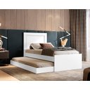Ver imagem 2 de Bicama Solteiro Com Cama Auxiliar Bibox com Colchão Luara Branco