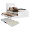 Bicama Solteiro Com Cama Auxiliar Bibox com Colchão Luara Branco - 1