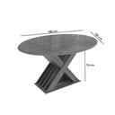 Ver imagem 3 de Mesa de Sala Jantar Graviola C/ Tampo Madeirado C/ Vidro 105x180cm Nogueira/off White/vidro Off