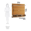 Ver imagem 3 de Painel para TV até 55 Polegadas 135cm x 136cm com 1 Porta Basculante Apolo Espresso Móveis