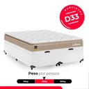 Ver imagem 5 de Cama Box Baú Casal Bipartido Couro Branco + Colchão Life D33 Pillow Top 61x138x188cm Bege