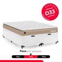 Ver imagem 4 de Cama Box Baú Casal Bipartido Suede Branco + Colchão Life D33 Pillow Top 61x138x188cm Bege
