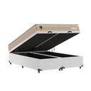 Ver imagem 7 de Cama Box Baú Casal Bipartido Couro Branco + Colchão Life D33 Pillow Top 61x138x188cm Bege