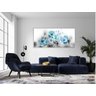 Quadro Decorativo Flores Azul Claro 130x60 em Tecido Canvas - 5