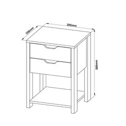 Gaveteiro Gamer com 2 Gavetas - Preto/Azul - 4