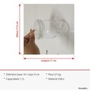 Ver imagem 2 de Pote Hermético de Vidro 1,1L Transparente 22x10x10cm Mantimentos Cozinha Tampa