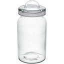 Ver imagem 1 de Pote Hermético de Vidro 1,1L Transparente 22x10x10cm Mantimentos Cozinha Tampa