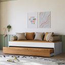 Ver imagem 2 de Bicama Solteiro Ônix Flex Nature/branco - Peternella Móveis