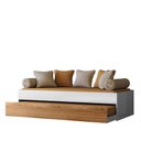 Ver imagem 1 de Bicama Solteiro Ônix Flex Nature/branco - Peternella Móveis