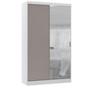 Ver imagem 1 de Guarda Roupa Modulado 134,50cm 2 Portas de Correr com Espelho Alpes Luciane Móveis