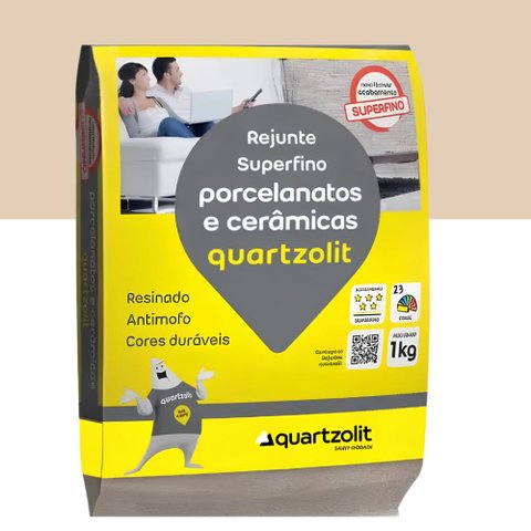 Rejunte para Porcelanatos e Cerâmicas 5kg Bege - Quartzolit