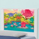 Ver imagem 3 de Bicama Juvenil Adesivada Dinossauros Coloridos com Colchões