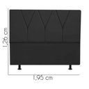 Ver imagem 3 de Cabeceira Estofada Cama Box King Jade 195cm Courino:preto